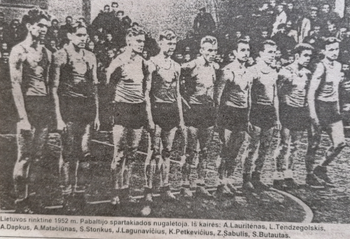 1952 m. Lietuvos rinktinė III Pabaltijo šalių spartakiados čempionė