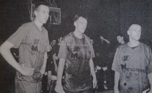 1994 m. LKL žvaigždžių dienoje. Šalia Einikio ir Ilgausko
