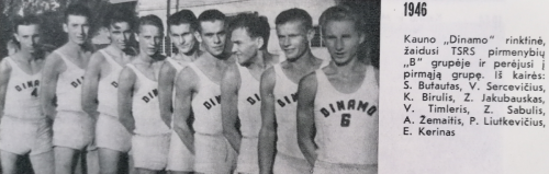 1946 m. Kauno "Dinamo" komanda. Timleris 5 iš kairės.